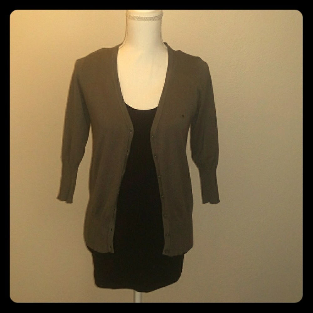 Olive green cardigan